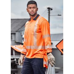 Men's TTMC-W23 Segmented Tape Long Sleeve Polo