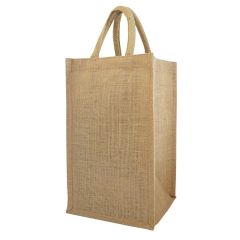Four Bottle Jute Tote Bag