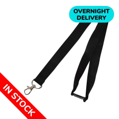 In Stock Black 20mm Safety Release Lanyard