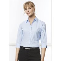 Womens Micro Check 3/4 Sleeve Shirt
