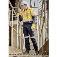 Mens Orange Flame Taped Cargo Pant (Stout)