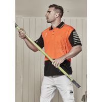 Mens Hi Vis Zone Short Sleeve Polo