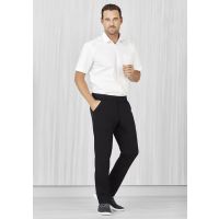 Mens Comfort Waist Flat Front Pant