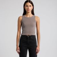 Wo's Faded Organic Rib Crop Tank