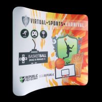 2.5m Curve Stretch Fabric Wall