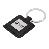 Square Leather Keyring