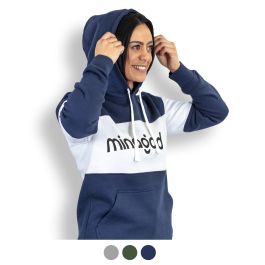 Fairmount hoodie with brushed fleece lining and white print panel