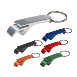 Argo anodised aluminium bottle opener key ring in colour