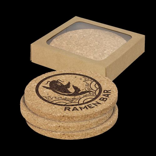 Oakridge Cork Coaster Round Set of 4