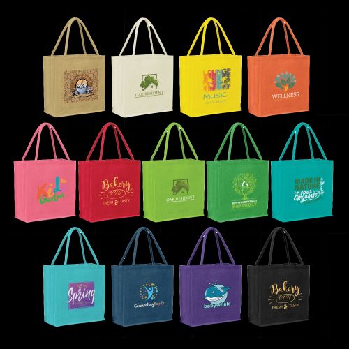 Monza Jute Tote Bag - Colours