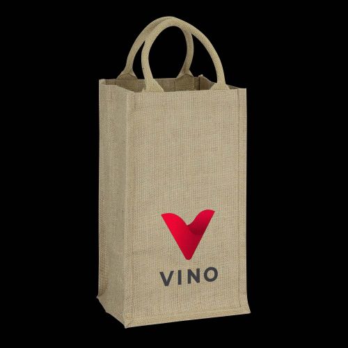 Jute Four Bottle Wine Carrier