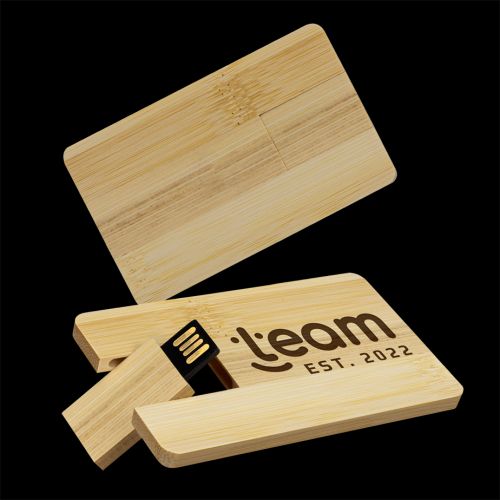 Bamboo Credit Card Flash Drive 8GB