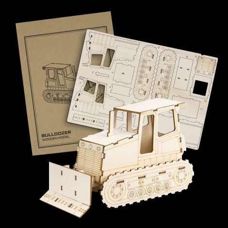 BRANDCRAFT Bulldozer Wooden Model