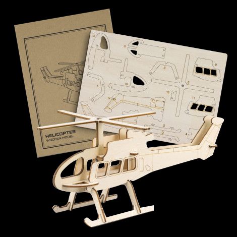 BRANDCRAFT Helicopter Wooden Model