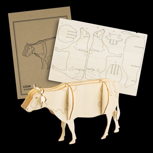 BRANDCRAFT Cow Wooden Model