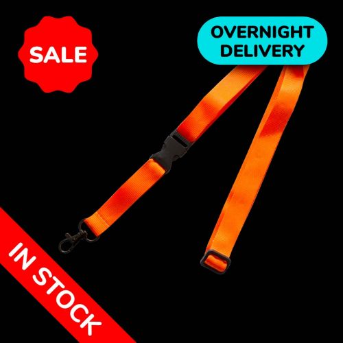 Neon Orange 20mm Adjustable Breakaway Lanyard