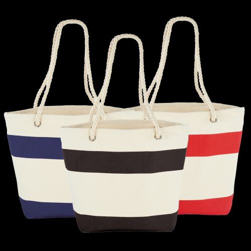 Capri Stripes Cotton Shopper Tote