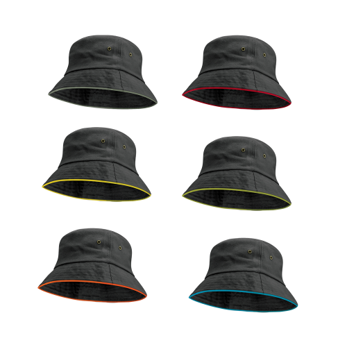 Bondi Bucket Hat - Coloured Sandwich Trim