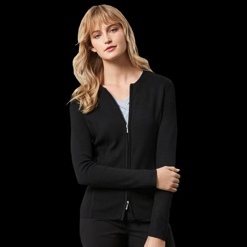 Ladies 2-Way Zip Cardigan