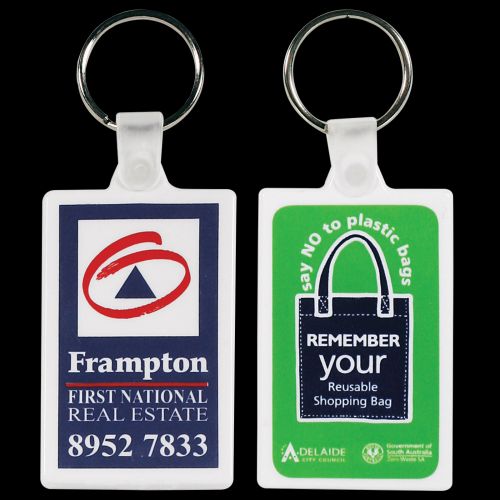 White Rectangular Soft PVC Keytag