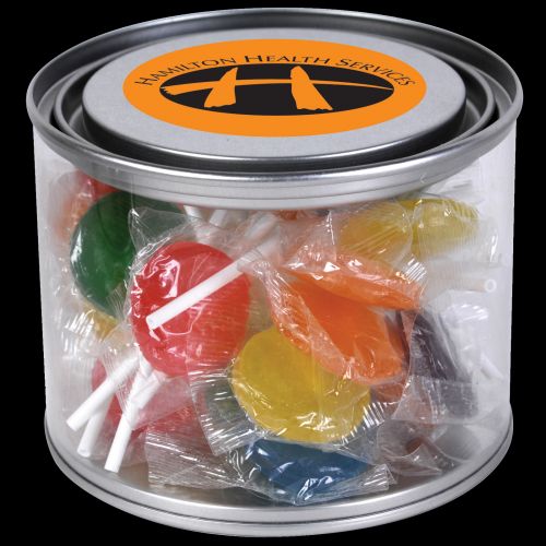 Assorted Colour Lollipops in 500ml Drum