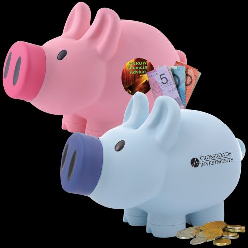 Priscilla Pig® (Pink) and Patrick Pig® (Blue) Coin Bank