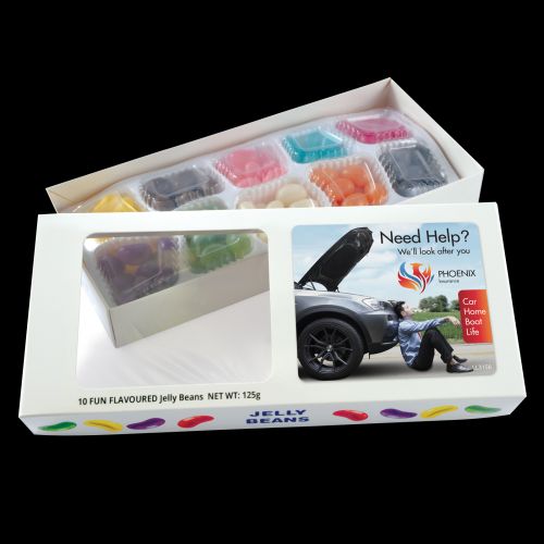 Assorted Colour/Flavour Jelly Beans in Box - 125 Grams
