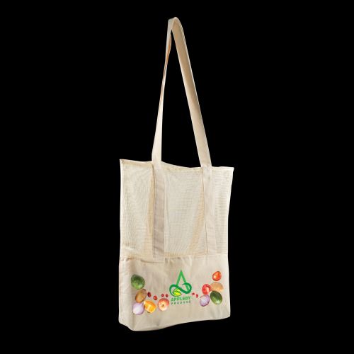 Scoot Calico & Mesh Tote Bag 