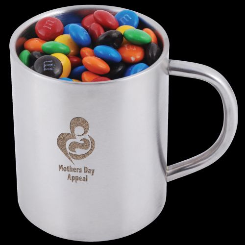 M&M's in Double Wall Stainless Steel Barrel Mug