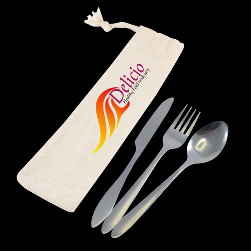 Banquet Cutlery Set in Calico Pouch