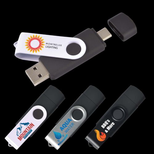 Swivel Flash Drive Dual 8GB