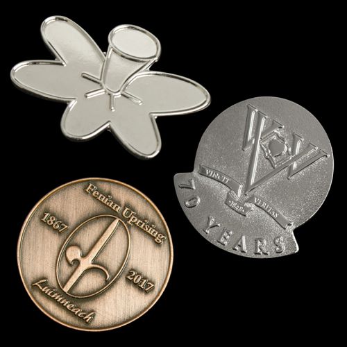 Die Struck (No Enamel) Lapel Pins