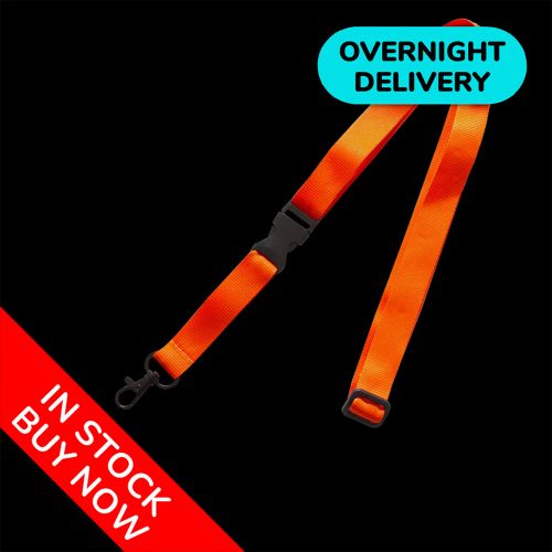 Neon Orange 20mm Adjustable Breakaway Lanyard