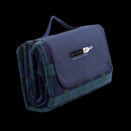 Picnic Tartan Blanket - Navy/Green