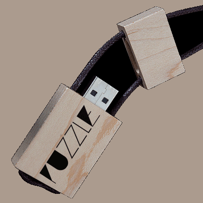 USB Wood Necklace