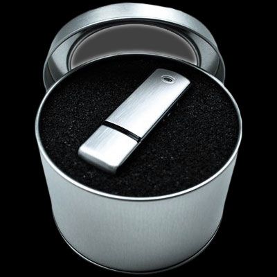 USB Round Tin Box