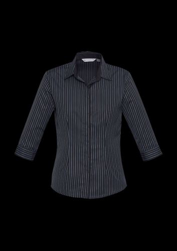 Ladies Reno Stripe 3/4 Sleeve Shirt