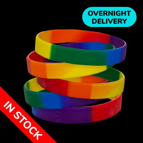 Rainbow Silicone Wristbands