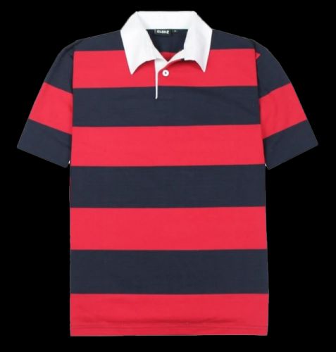 Short-Sleeved Striped Rugby Jersey