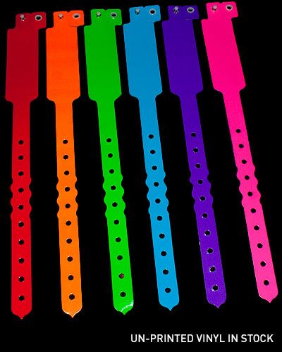 In Stock Vinyl Wristbands