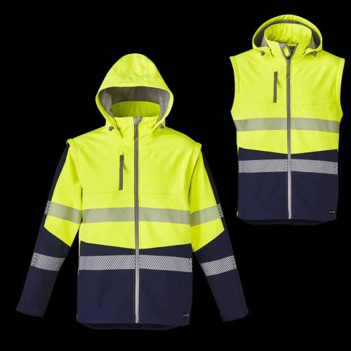 Unisex 2 in 1 Stretch Softshell Taped Jacket