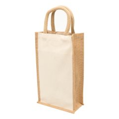 Eco Jute 2 Bottle Wine Bag