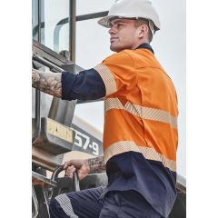 Men's Rugged Cooling Hi Vis Segmented Tape Long Sleeve Shirt