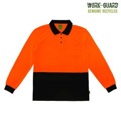 Work-Guard Recycled Hi Vis Longsleeve Polo