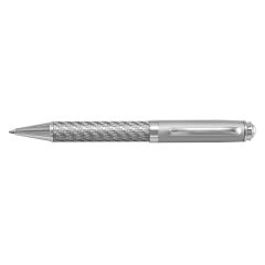 Silver Carbon Fibre Ballpoint Pen