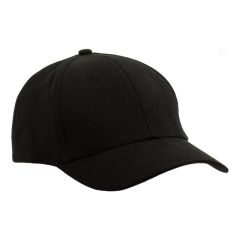 Black Heavy Brushed Cotton Cap