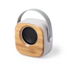 Bamboo Bluetooth speaker.