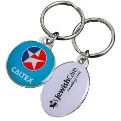 Stainless Steel Epoxy Dome Keyrings