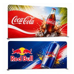 Straight Stretch Fabric Wall (All sizes)