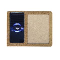 Cork Wireless Charging Station with Photo Frame